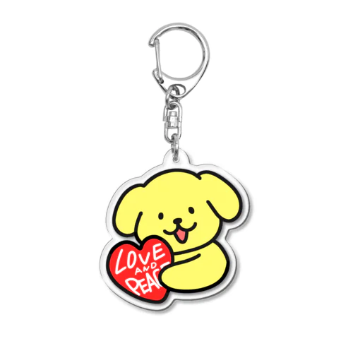 LOVE and  PEACE  Acrylic Key Chain