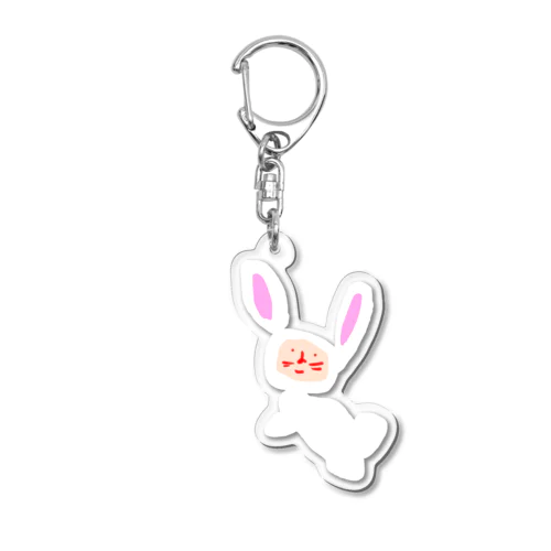 白ウサ Acrylic Key Chain