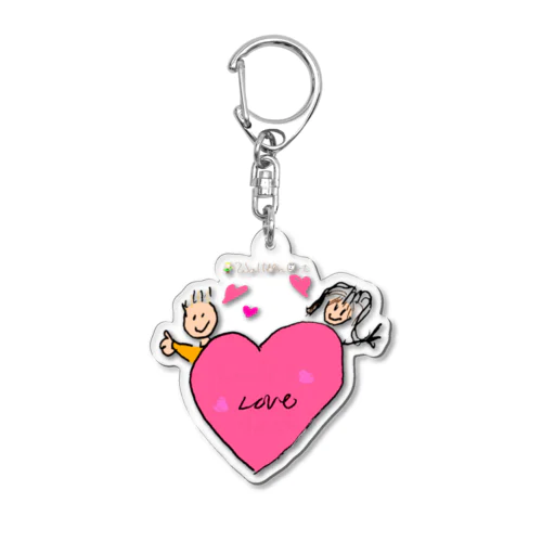 Love ハート Acrylic Key Chain