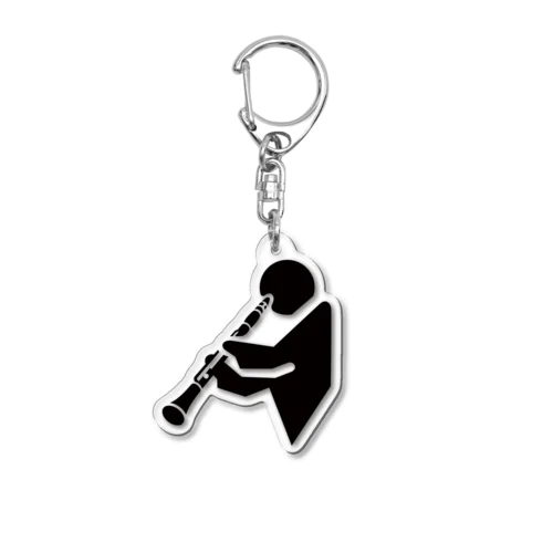 クラリネット演奏ピクトさん Acrylic Key Chain