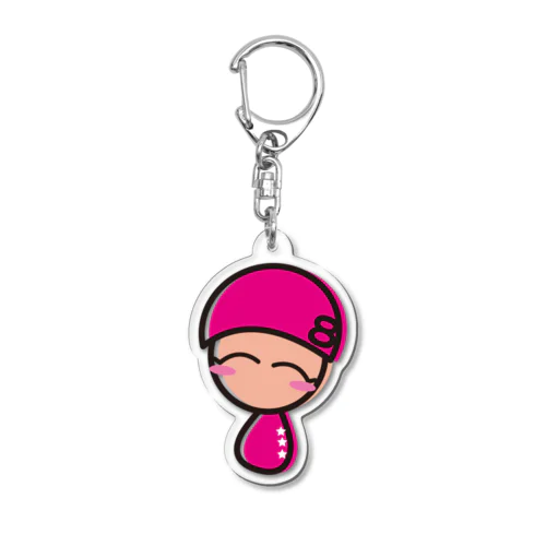 競輪研究公式キャラ８号君 Acrylic Key Chain