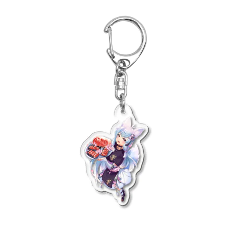 白狐みやびのアクリルキーホルダー Acrylic Key Chain