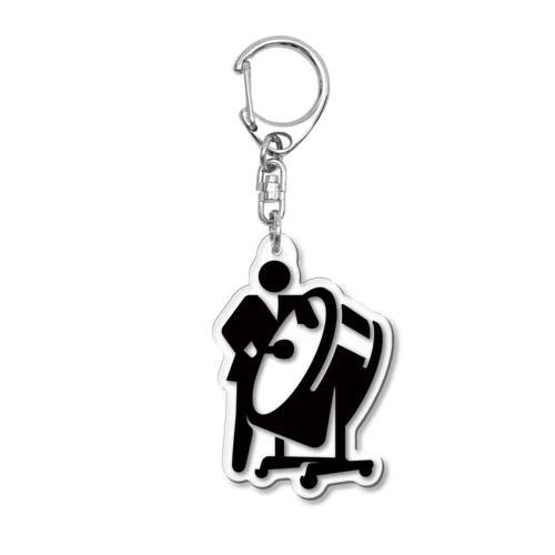 バスドラム演奏ピクトさん Acrylic Key Chain