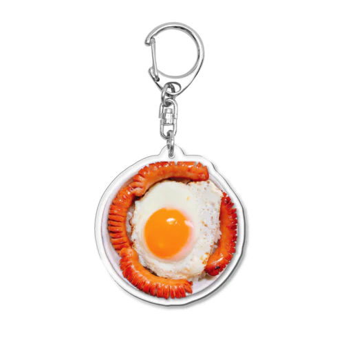 ソーセージたまご丼 Acrylic Key Chain