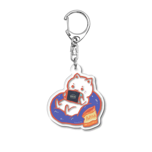 gaming cat Acrylic Key Chain