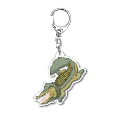 モジャモジャなワニ Acrylic Key Chain