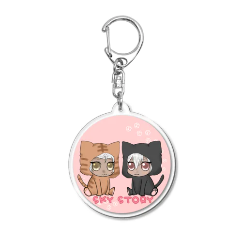 にゃんこだよ Acrylic Key Chain