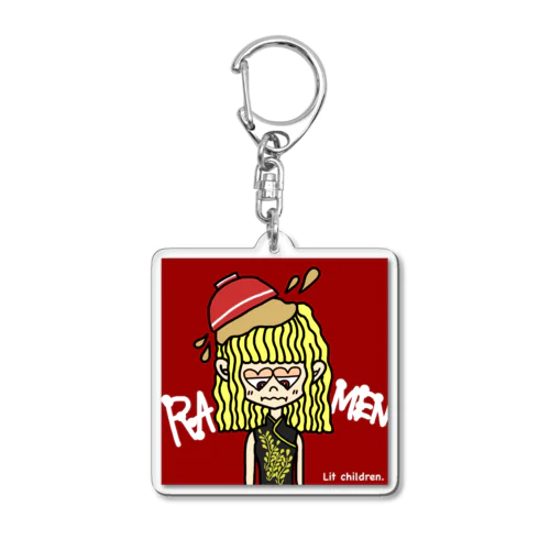 ラーメンぶっかかったgirl. Acrylic Key Chain