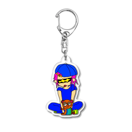 looking Acrylic Key Chain