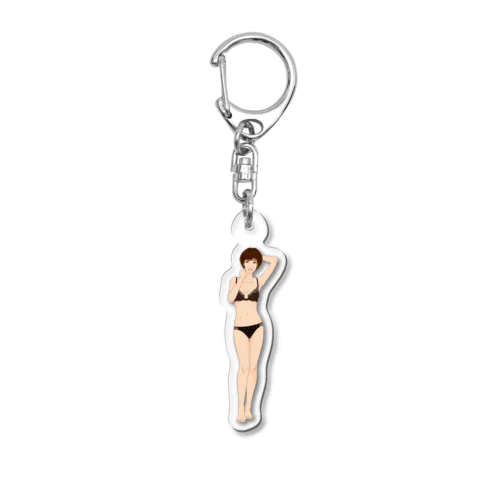 Girls in Black Acrylic Key Chain