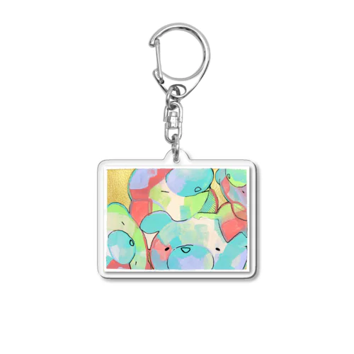 カラフルなくまちゃん Acrylic Key Chain