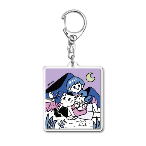 【お月さまシリーズ・カラー】COLOR TUNE BOX Acrylic Key Chain