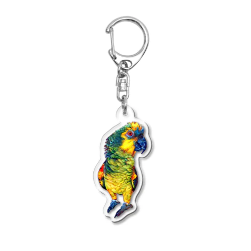 bousuke アオボウシインコ Acrylic Key Chain