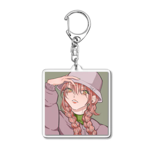 三つ編みちゃん Acrylic Key Chain