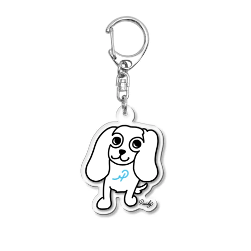 パンキーくん　モノライン　ブルーP Acrylic Key Chain