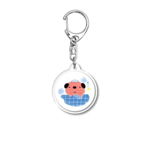 祈り犬かなえのいい湯だな Acrylic Key Chain