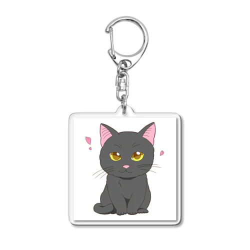 黒猫さん Acrylic Key Chain