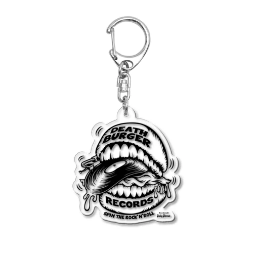 DEATHBURGER RECORDS / WHITE Acrylic Key Chain