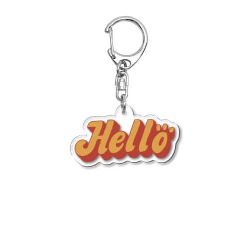 Cat says hello Acrylic Key Chain