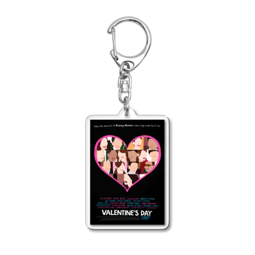 Valentine's Day Fan Art Acrylic Key Chain