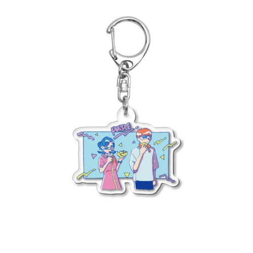 ポップなPURPLE Acrylic Key Chain