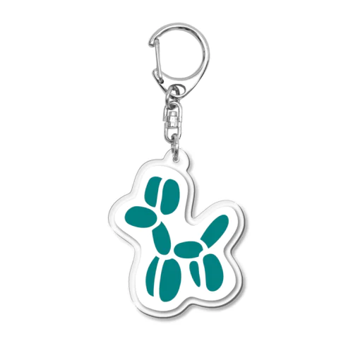 teal dog Acryl strap Acrylic Key Chain