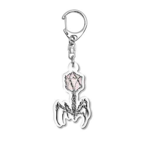 T2 phage  Acrylic Key Chain