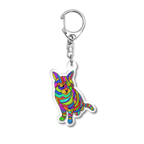 カラフルキャット Acrylic Key Chain