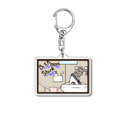 お風呂場のサメ Acrylic Key Chain