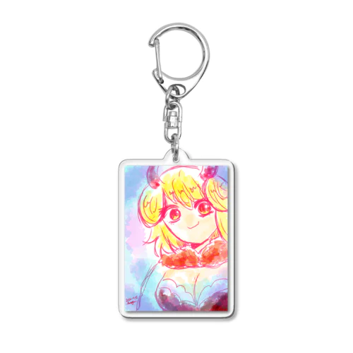 角のはえた少女 Acrylic Key Chain