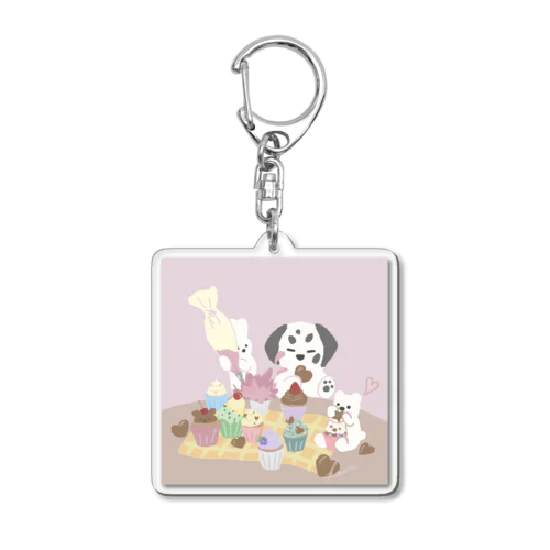 Ronのカップケーキづくり Acrylic Key Chain