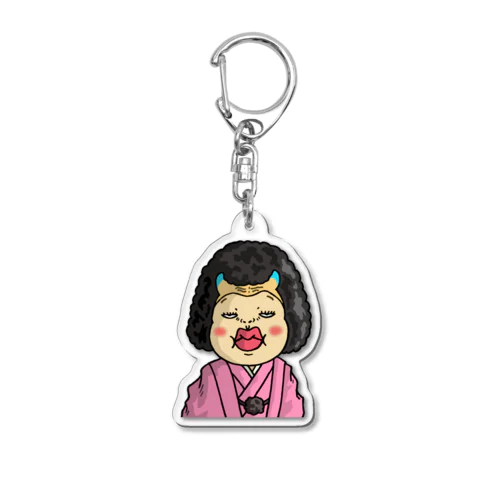 蔑んだ目のさげみちゃん『大御所演歌歌手風』 Acrylic Key Chain