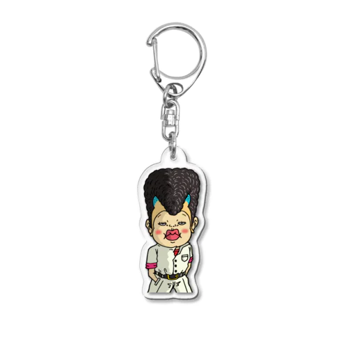 蔑んだ目のさげみちゃん『昭和男性アイドル風②』 Acrylic Key Chain