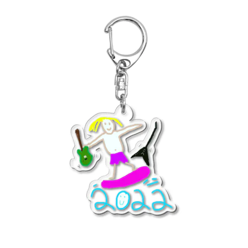 サーフギタリスト Acrylic Key Chain