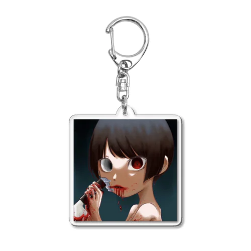 食べる女の子。 Acrylic Key Chain