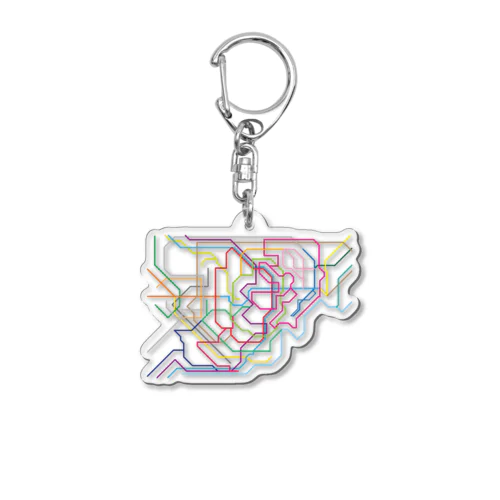 Route Color Acrylic Key Chain