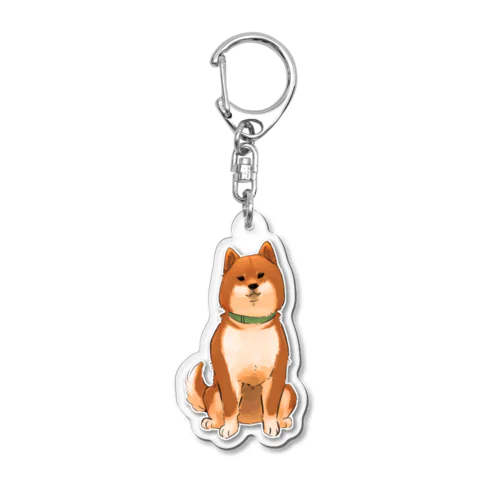 おすわり柴くん Acrylic Key Chain