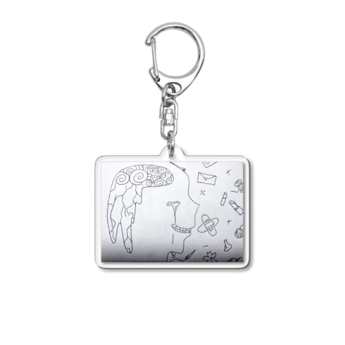 女子力の苦痛 Acrylic Key Chain