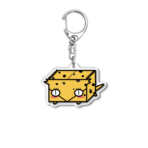 クレステッドゲッコー🦎 ハコヤモリ No.03  Acrylic Key Chain