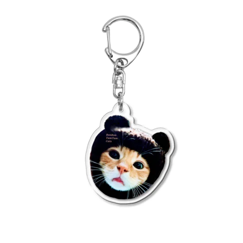 クマさんになった猫 Acrylic Key Chain