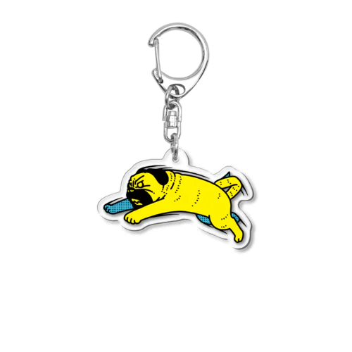 野生のパグ Acrylic Key Chain