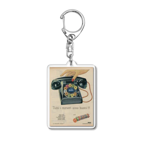 イタリア　電話ドロップ飴 Acrylic Key Chain