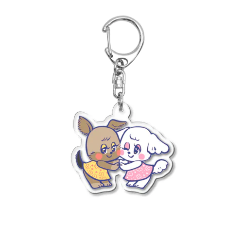 おてて繋いで仲良しすーまるさん Acrylic Key Chain