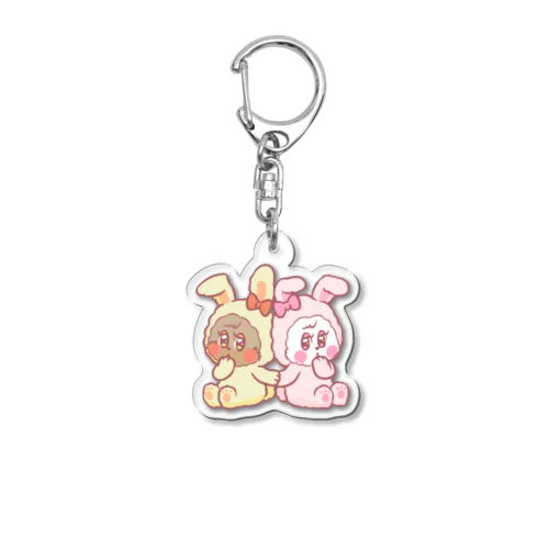 ウサギのすーまるさん Acrylic Key Chain