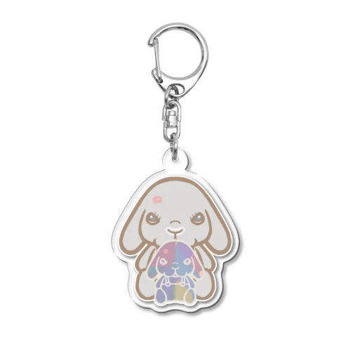 キスうさぎ（仲良し） Acrylic Key Chain