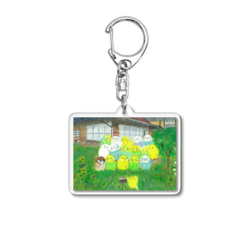 インコ集合写真 Acrylic Key Chain