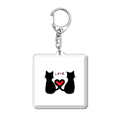 Love猫 Acrylic Key Chain