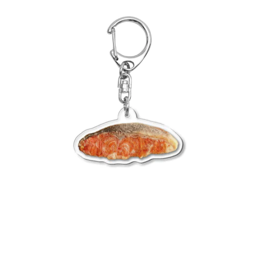 羊毛フェルトのふわふわ焼き鮭 Acrylic Key Chain