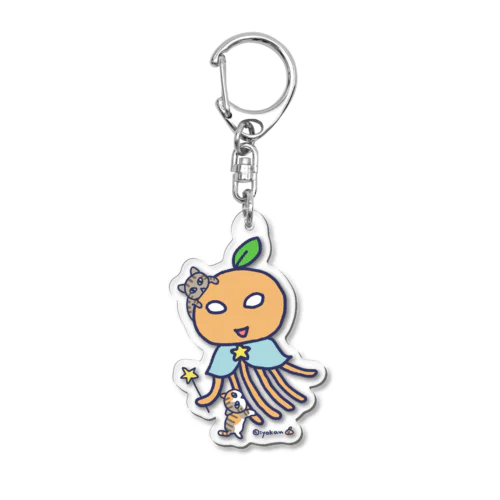 いよかん星人とネコ Acrylic Key Chain