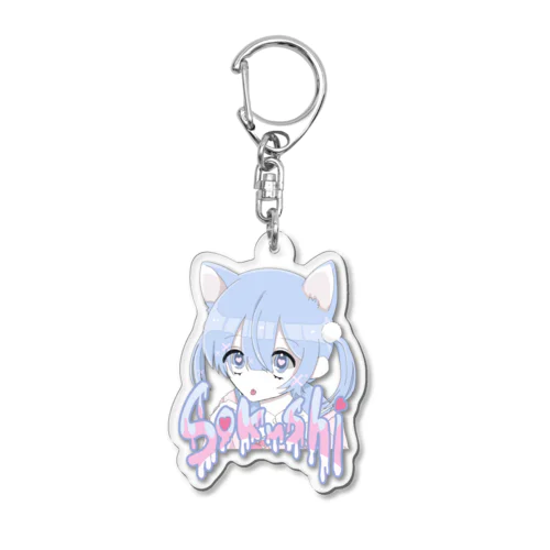 にゃんこ少女 Acrylic Key Chain